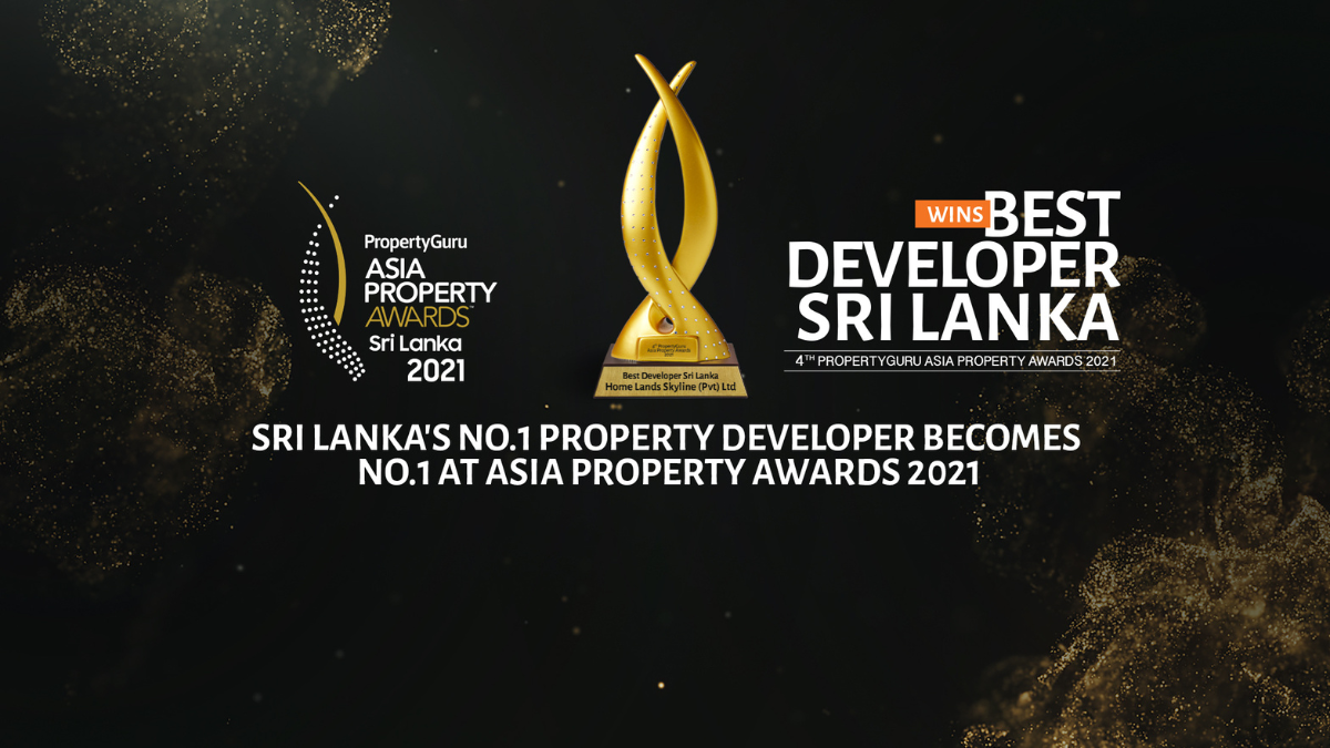 Home Lands Skyline Was Awarded BEST DEVELOPER – Sri Lanka At 4th Annual PropertyGuru Asia Property Awards 2021